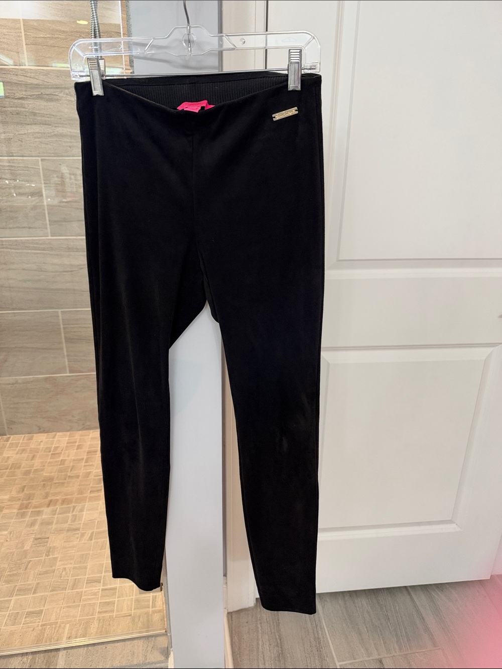Lilly Pulitzer Black Suede Leggings never worn